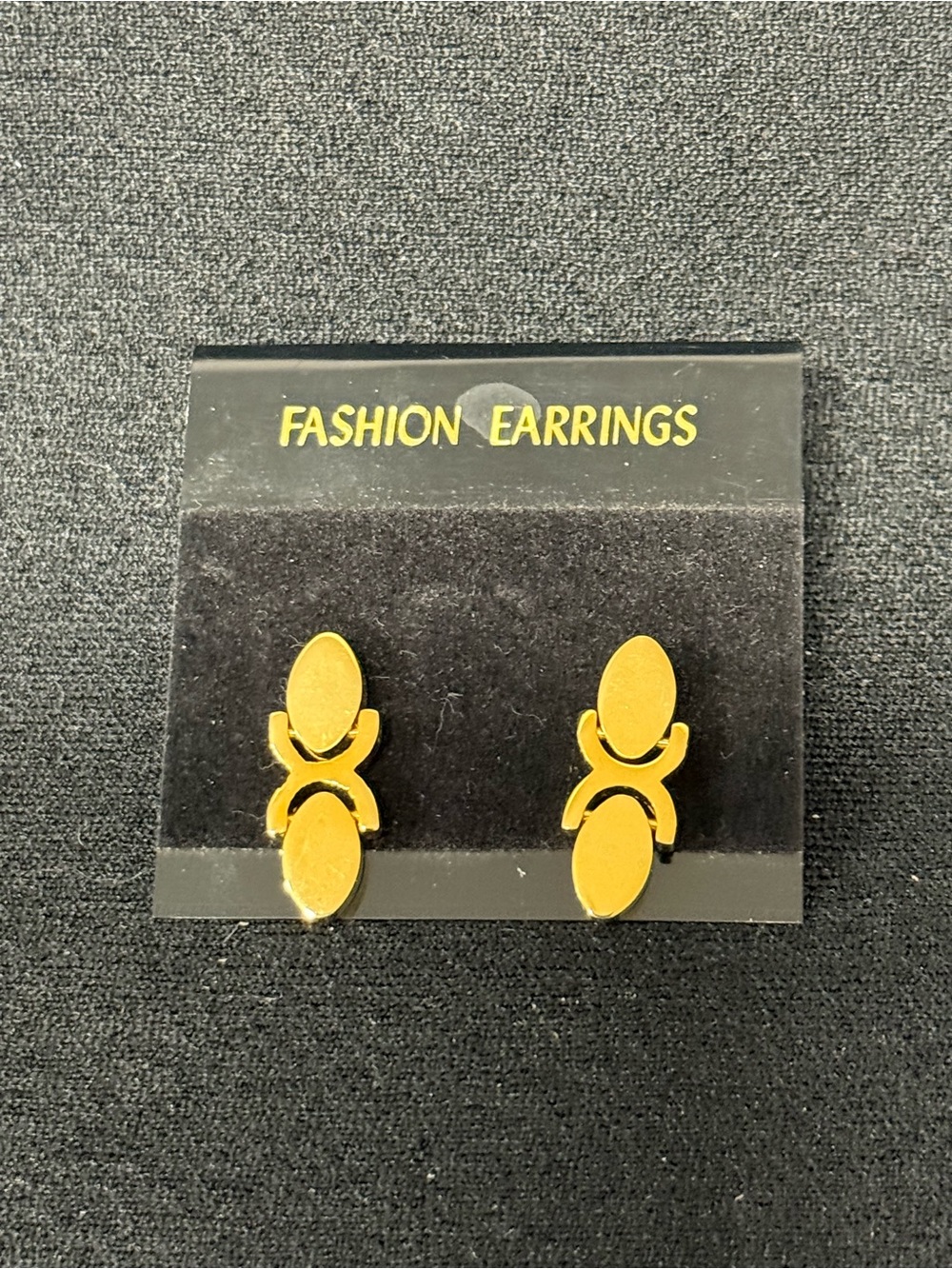 Earrings Gold Tone Oval Stack Earrings - Fashion